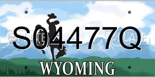 S04477Q Wyoming License Plate