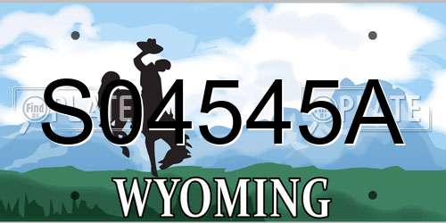 S04545A Wyoming License Plate