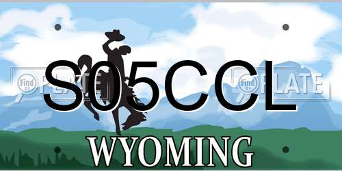 S05CCL Wyoming License Plate