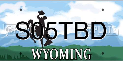 S05TBD Wyoming License Plate