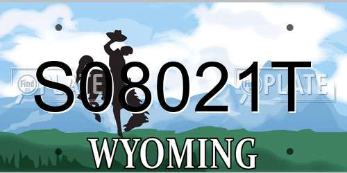 S08021T Wyoming License Plate