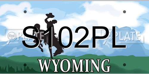 S102PL Wyoming License Plate