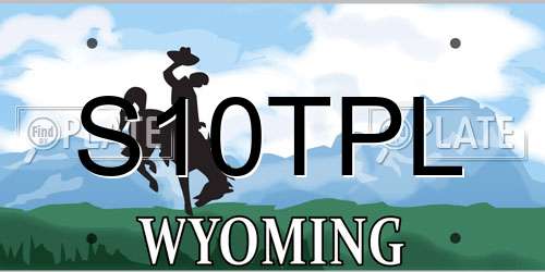 S10TPL Wyoming License Plate
