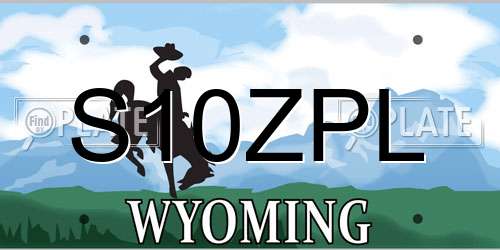 S10ZPL Wyoming License Plate