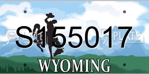S155017 Wyoming License Plate