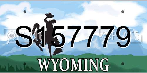 S157779 Wyoming License Plate