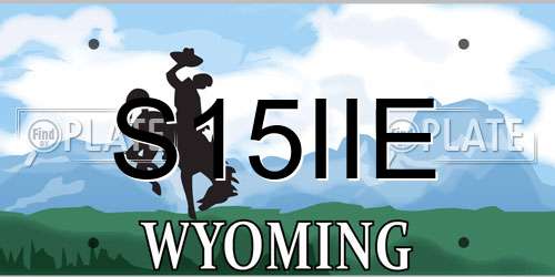 S15IIE Wyoming License Plate