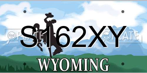S162XY Wyoming License Plate