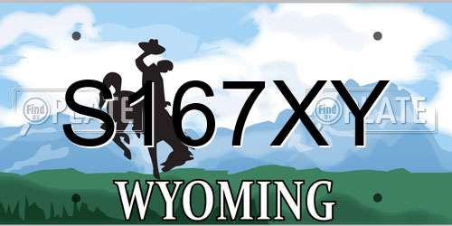 S167XY Wyoming License Plate