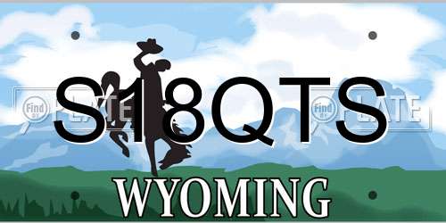 S18QTS Wyoming License Plate