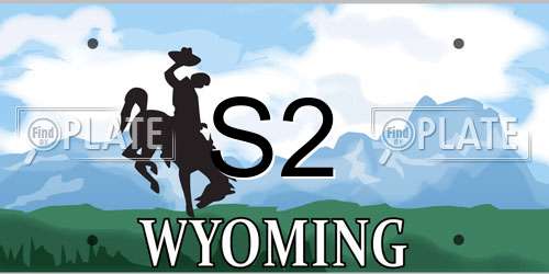 S2 Wyoming License Plate