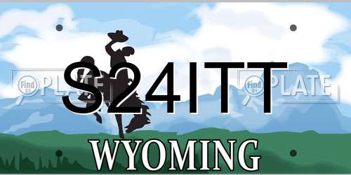 S24ITT Wyoming License Plate