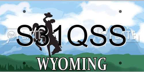 S31QSS Wyoming License Plate