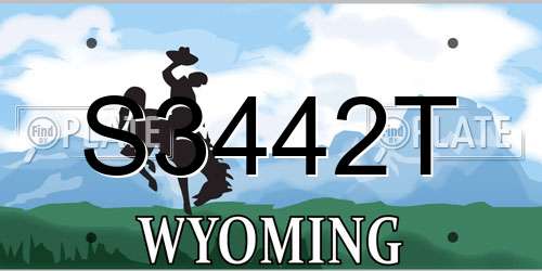 S3442T Wyoming License Plate
