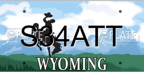S34ATT Wyoming License Plate