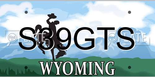 S39GTS Wyoming License Plate