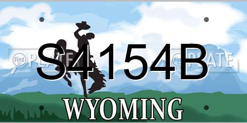 S4154B Wyoming License Plate