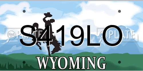 S419LO Wyoming License Plate