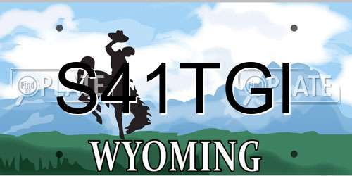 S41TGI Wyoming License Plate