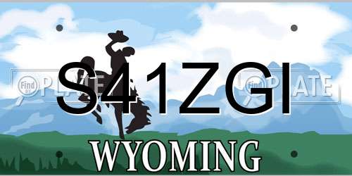 S41ZGI Wyoming License Plate
