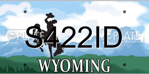 S422ID Wyoming License Plate