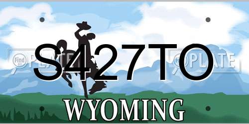 S427TO Wyoming License Plate