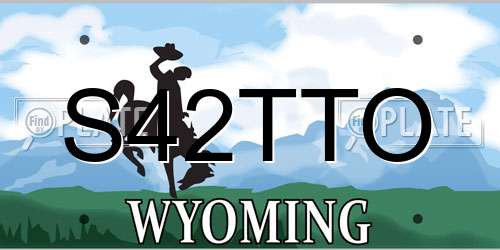 S42TTO Wyoming License Plate