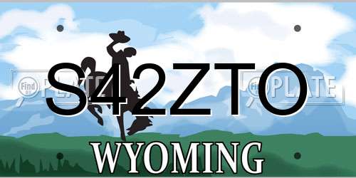 S42ZTO Wyoming License Plate