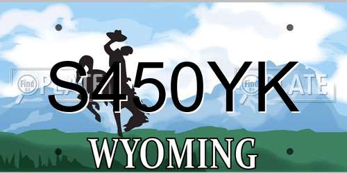 S450YK Wyoming License Plate