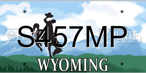 S457MP Wyoming License Plate