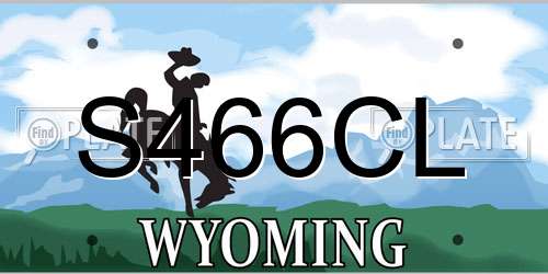 S466CL Wyoming License Plate