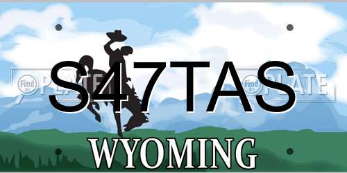 S47TAS Wyoming License Plate