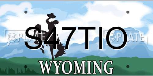 S47TIO Wyoming License Plate