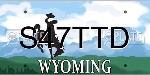 S47TTD Wyoming License Plate
