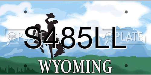 S485LL Wyoming License Plate