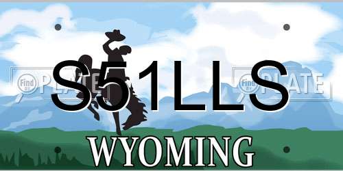 S51LLS Wyoming License Plate