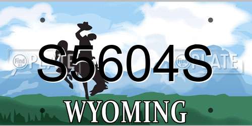 S5604S Wyoming License Plate