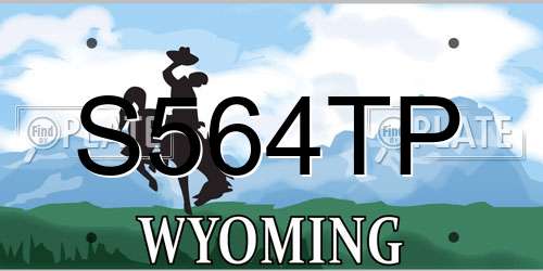 S564TP Wyoming License Plate
