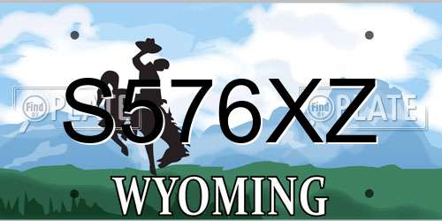 S576XZ Wyoming License Plate