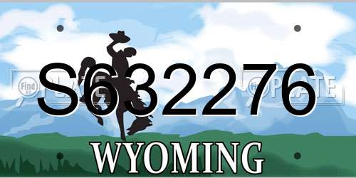 S632276 Wyoming License Plate