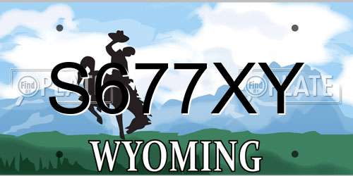 S677XY Wyoming License Plate