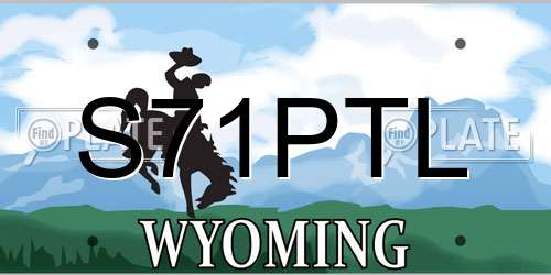 S71PTL Wyoming License Plate