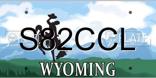 S82CCL Wyoming License Plate