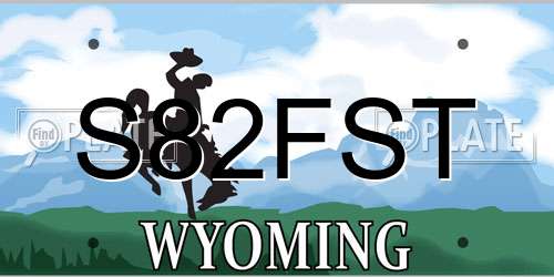 S82FST Wyoming License Plate