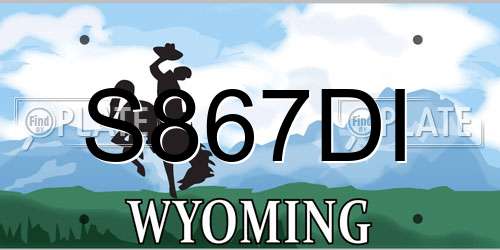 S867DI Wyoming License Plate