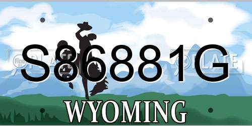 S86881G Wyoming License Plate