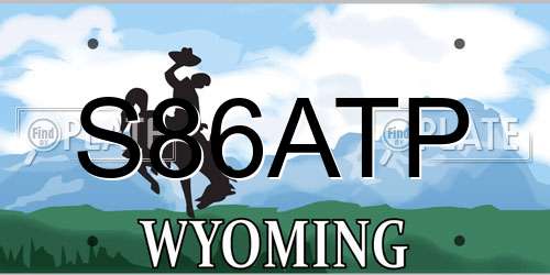 S86ATP Wyoming License Plate