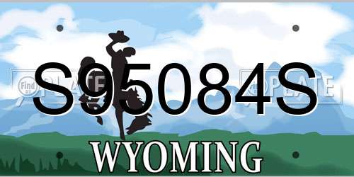 S95084S Wyoming License Plate