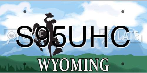 S95UHC Wyoming License Plate