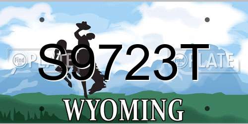 S9723T Wyoming License Plate